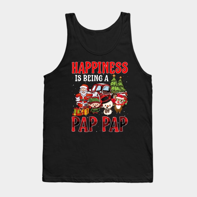 Happiness Is Being A Pap Pap Christmas Tank Top by intelus